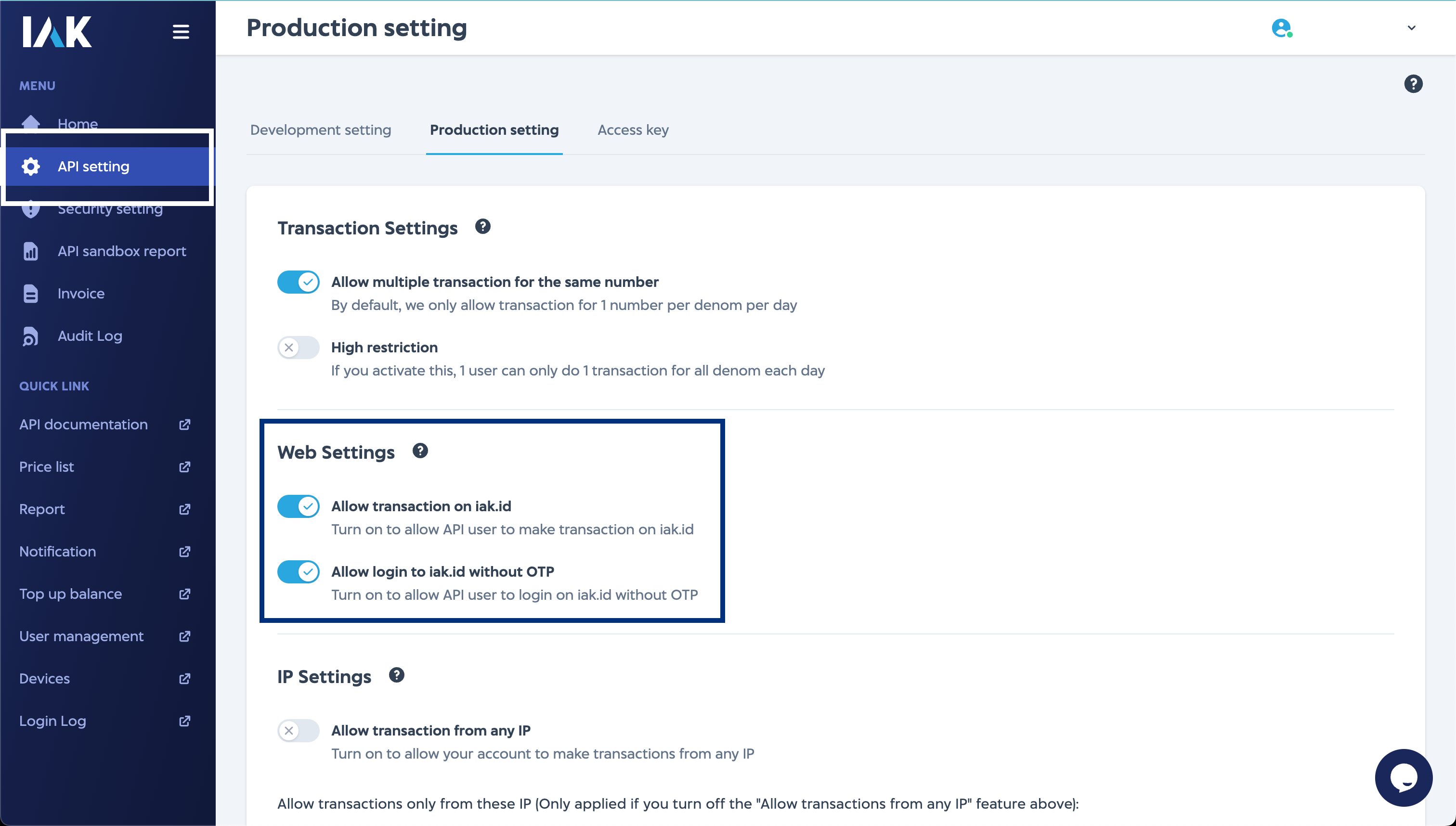 Web Transaction